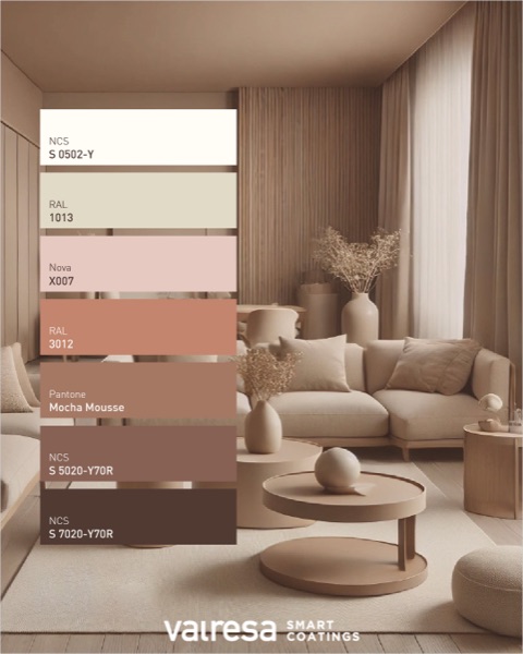 Valresa furniture coating color palette